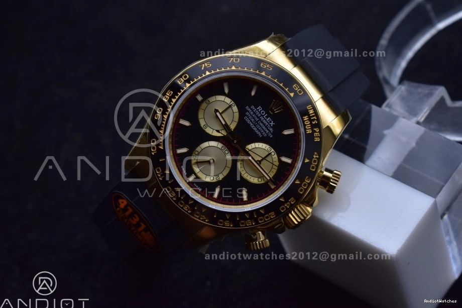 (Weighted) YG Sophisticated 126518 1:1 V6 QF Daytona on Strap Black Oysterflex Dial Best SH4131 Edition 807 1030